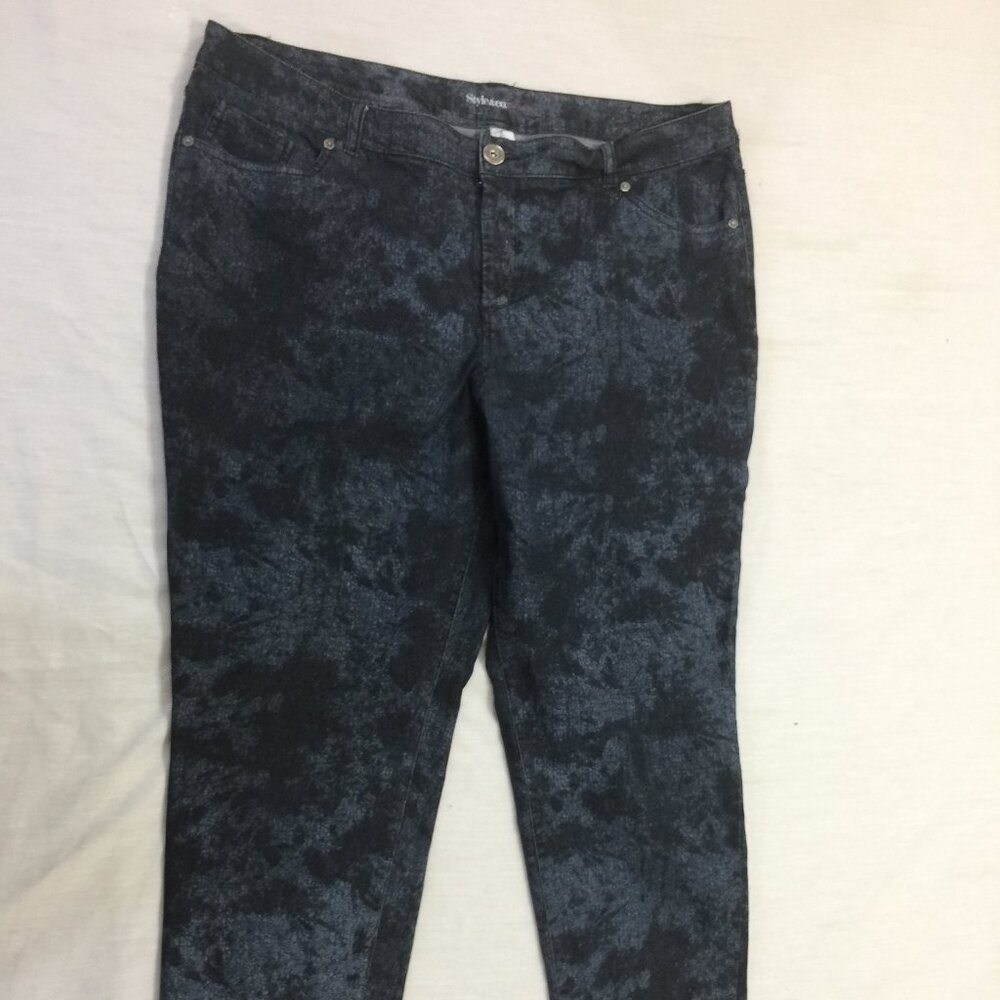 🍁  STYLE CO DENIM CURVY TUMMY CONTROL SKINNY LEG WOMENS PANTS SIZE 16 🍁